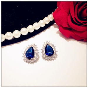 Hollie - The Nevermore Earrings for Woman Sapphire And Sterling Silver Earrings Tears – Unique Earrings by Nevermore Lifestyle & Tech |