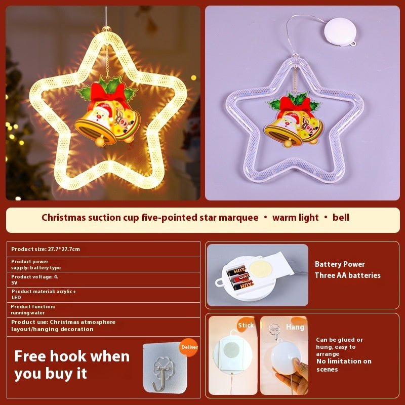 Holly Gleam – Christmas LED Star Pendant by The Nevermore – Unique Home Decor by Nevermore Lifestyle & Tech | Battery Type Bell