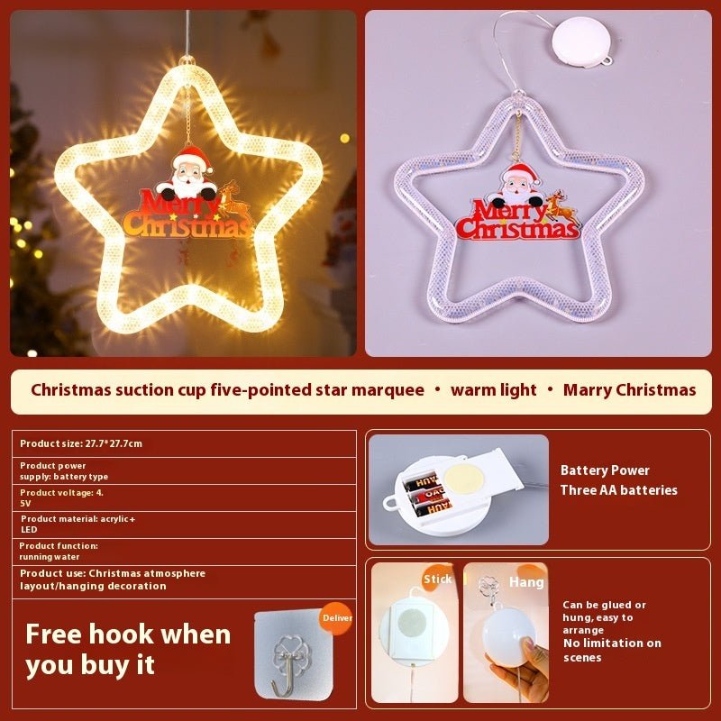 Holly Gleam – Christmas LED Star Pendant by The Nevermore – Unique Home Decor by Nevermore Lifestyle & Tech | Battery Type Merry Christmas