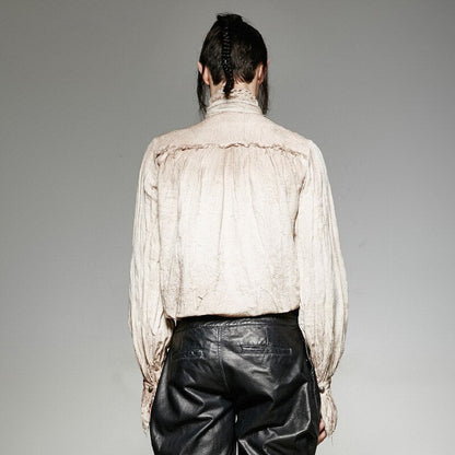 Humphrey - The Nevermore Steampunk Retro Shirt with Bow Tie – Unique Gothic Fashion for Men by Nevermore Lifestyle & Tech | 3XL Brown