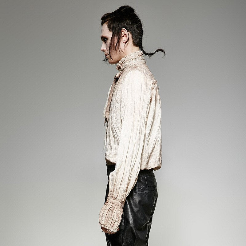 Humphrey - The Nevermore Steampunk Retro Shirt with Bow Tie – Unique Gothic Fashion for Men by Nevermore Lifestyle & Tech | 3XL Brown