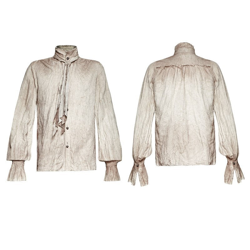 Humphrey - The Nevermore Steampunk Retro Shirt with Bow Tie – Unique Gothic Fashion for Men by Nevermore Lifestyle & Tech | 3XL Brown