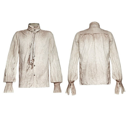 Humphrey - The Nevermore Steampunk Retro Shirt with Bow Tie – Unique Gothic Fashion for Men by Nevermore Lifestyle & Tech | 3XL Brown