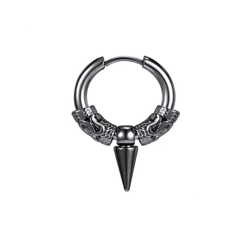 Icarus Echo - The Nevermore Gothic Stainless Steel Earrings for Women and Men – Unique Gothic Jewelry by Nevermore Lifestyle & Tech | 1PCS Black buckle