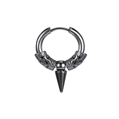 Icarus Echo - The Nevermore Gothic Stainless Steel Earrings for Women and Men – Unique Gothic Jewelry by Nevermore Lifestyle & Tech | 1PCS Black buckle