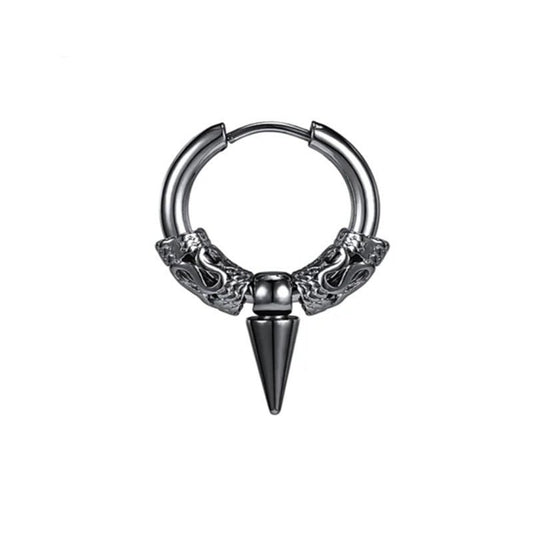 Icarus Echo - The Nevermore Gothic Stainless Steel Earrings for Women and Men – Unique Gothic Jewelry by Nevermore Lifestyle & Tech | 1PCS Black buckle