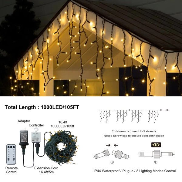 Ice Bar Lamp 32m 1000 LEDs – Warm Outdoor Lights by The Nevermore – Unique Christmas by Nevermore Lifestyle & Tech | Warm white
