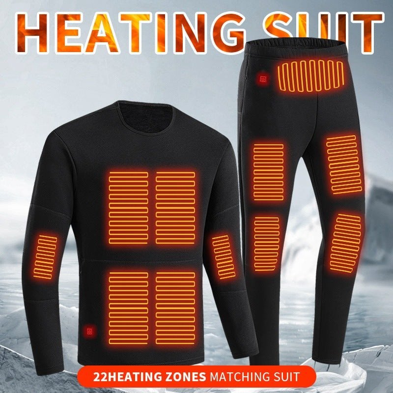 Ice Orion - The Nevermore Long Johns USB Heating Cold Protection Suit for Men – Unique Men's Fashion by Nevermore Lifestyle & Tech | 4XL Men Black Pants Zone 10