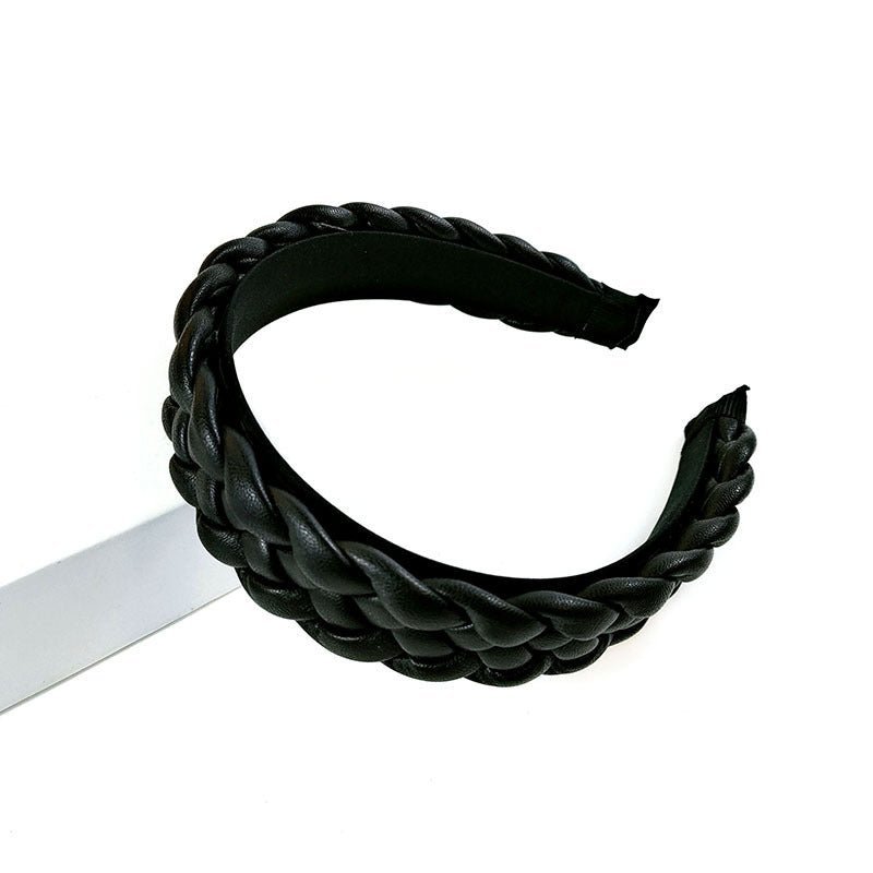 Inconstant Prison - Leather Braid Headband by The Nevermore – Unique Headbands by Nevermore Lifestyle & Tech | Black