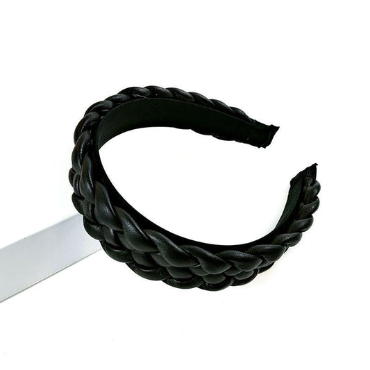 Inconstant Prison - Leather Braid Headband by The Nevermore – Unique Headbands by Nevermore Lifestyle & Tech | Black