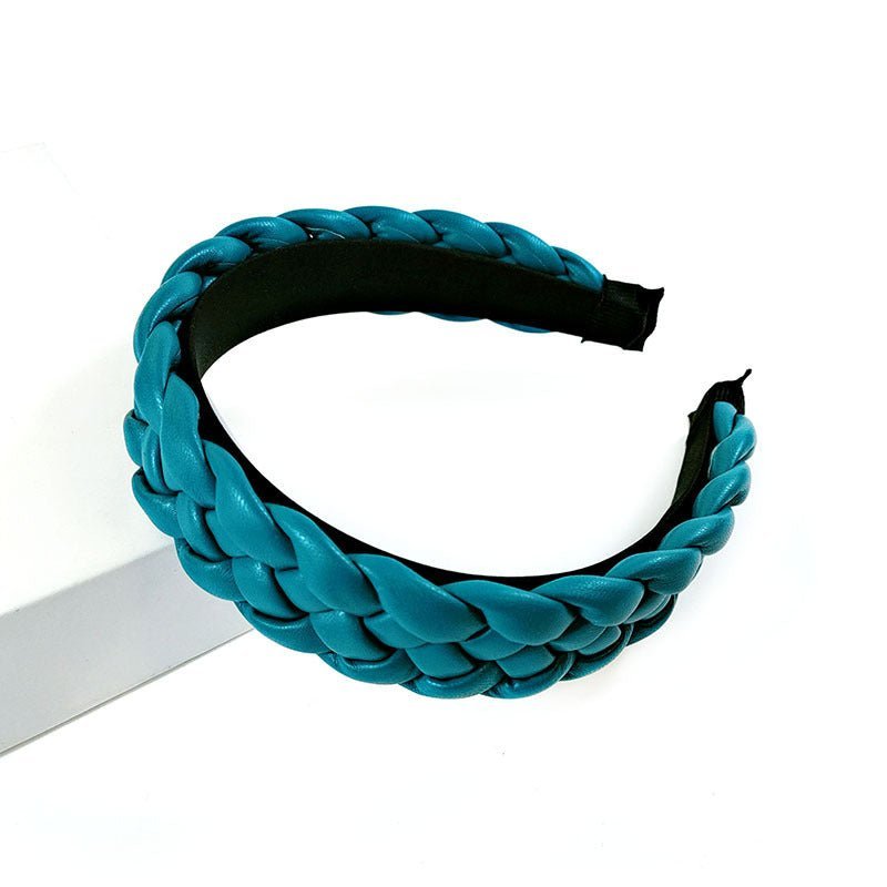 Inconstant Prison - Leather Braid Headband by The Nevermore – Unique Headbands by Nevermore Lifestyle & Tech | Dark Blue