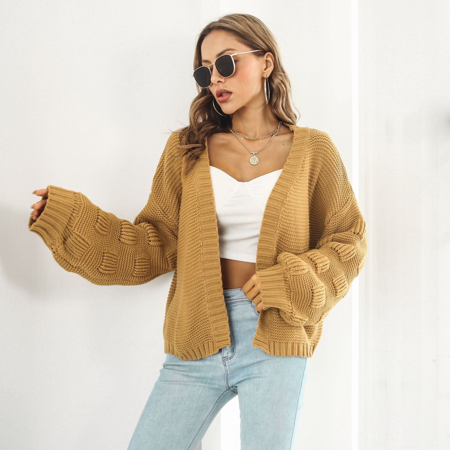 Independence - Solid Knit Cardigan by The Nevermore – Unique Cardigans by Nevermore Lifestyle & Tech | L Army Green