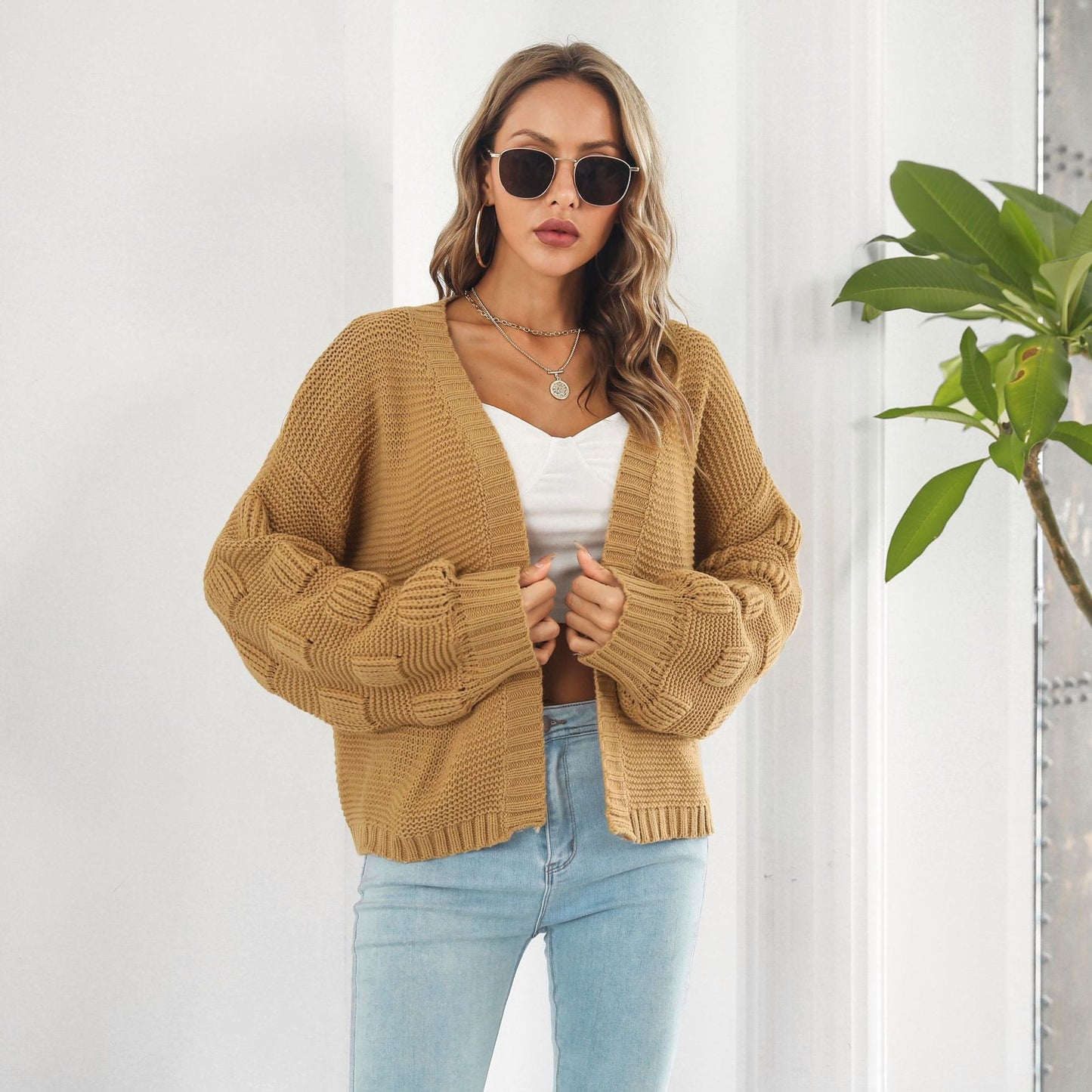 Independence - Solid Knit Cardigan by The Nevermore – Unique Cardigans by Nevermore Lifestyle & Tech | L Yellow