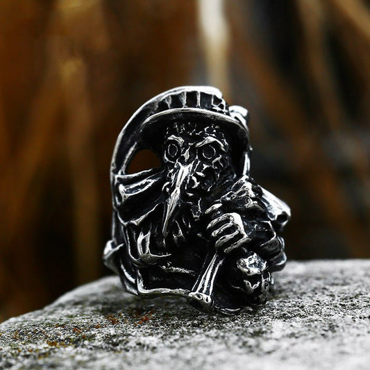 Inevitable Death - The Nevermore Gothic Ring Titanium Steel – Unique Gothic Rings by Nevermore Lifestyle & Tech | US10 BR8474