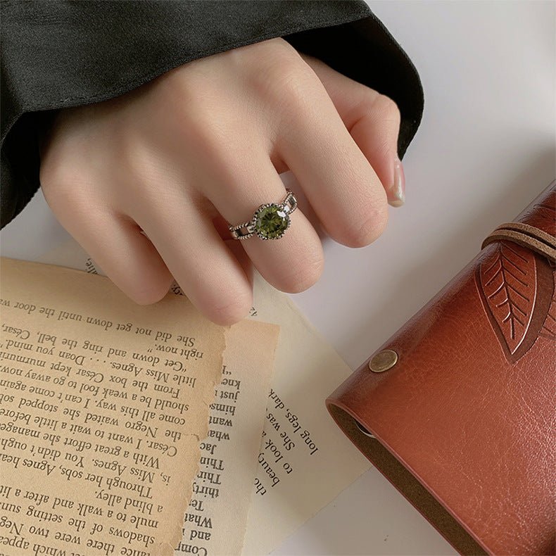 Inlaid Zircon Vintage Ring - The Nevermore Rings 925 Silver – Unique Rings for Women by Nevermore Lifestyle & Tech | Silver