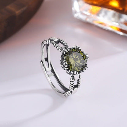 Inlaid Zircon Vintage Ring - The Nevermore Rings 925 Silver – Unique Rings for Women by Nevermore Lifestyle & Tech | Silver