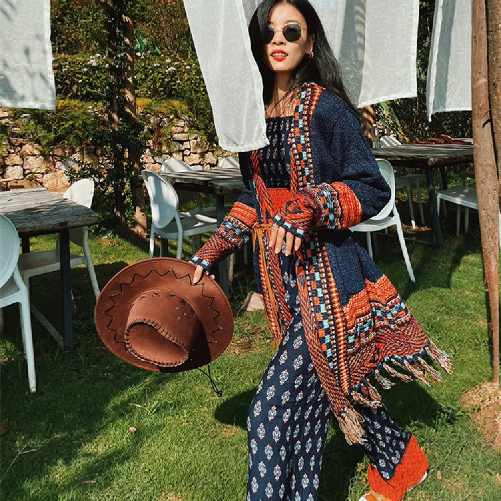 Irene Gibbons - Boho Cardigan by The Nevermore – Unique Cardigans by Nevermore Lifestyle & Tech | L Apricot