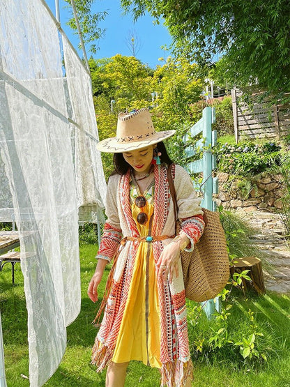 Irene Gibbons - Boho Cardigan by The Nevermore – Unique Cardigans by Nevermore Lifestyle & Tech | L Apricot