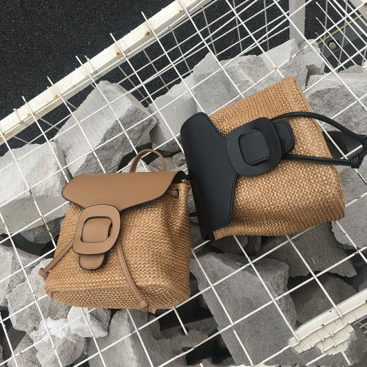 Isle - Woven women's backpack by The Nevermore – Unique Bags by Nevermore Lifestyle & Tech | Khaki