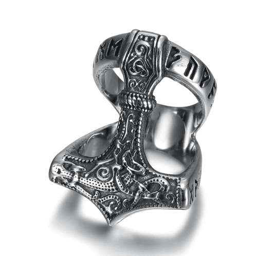 Ivor Thor's Hammer - The Nevermore Gothic Norse Vikings Ring Stainless Steel – Unique Gothic Jewelry by Nevermore Lifestyle & Tech | US10