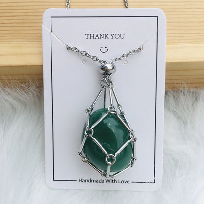 Ivory Elegance - The Nevermore Natural Crystal Pendant – Unique Jewelry by Nevermore Lifestyle & Tech | Silver Green Aventurine