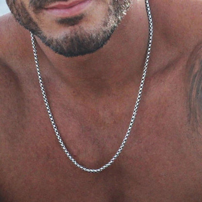 Jasper Cuboid Link Stainless Steel Chain by The Nevermore