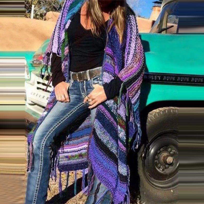 Jeanie Robins - Bat Sleeve Cardigan by The Nevermore – Unique Cardigans by Nevermore Lifestyle & Tech | 2XL Purple