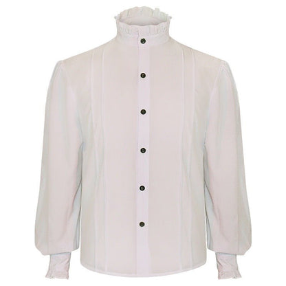 Jeremiah Steamweaver - The Nevermore Steampunk Shirt for Men – Unique Steampunk Fashion for Men by Nevermore Lifestyle & Tech | 2XL White