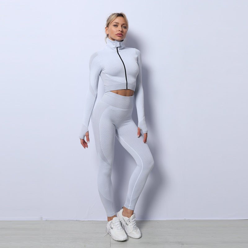 Jesimae - The Nevermore Sport Set for Women Leggings - Crop Top - Jacket – Unique Women Gym Clothing by Nevermore Lifestyle & Tech | 4XL Gray