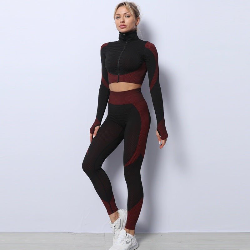 Jesimae - The Nevermore Sport Set for Women Leggings - Crop Top - Jacket – Unique Women Gym Clothing by Nevermore Lifestyle & Tech | 4XL Scarlet