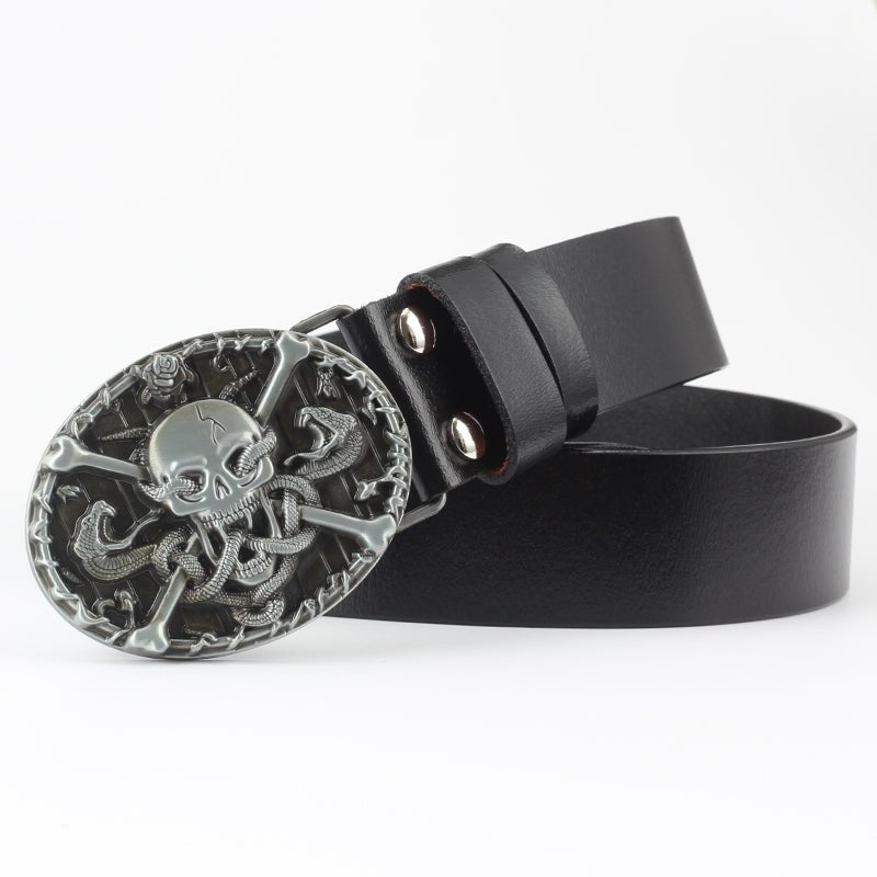 Jett Noir - The Nevermore Gothic Belt Skull of Piratis – Unique Gothic Fashion for Men by Nevermore Lifestyle & Tech | 105cm 013