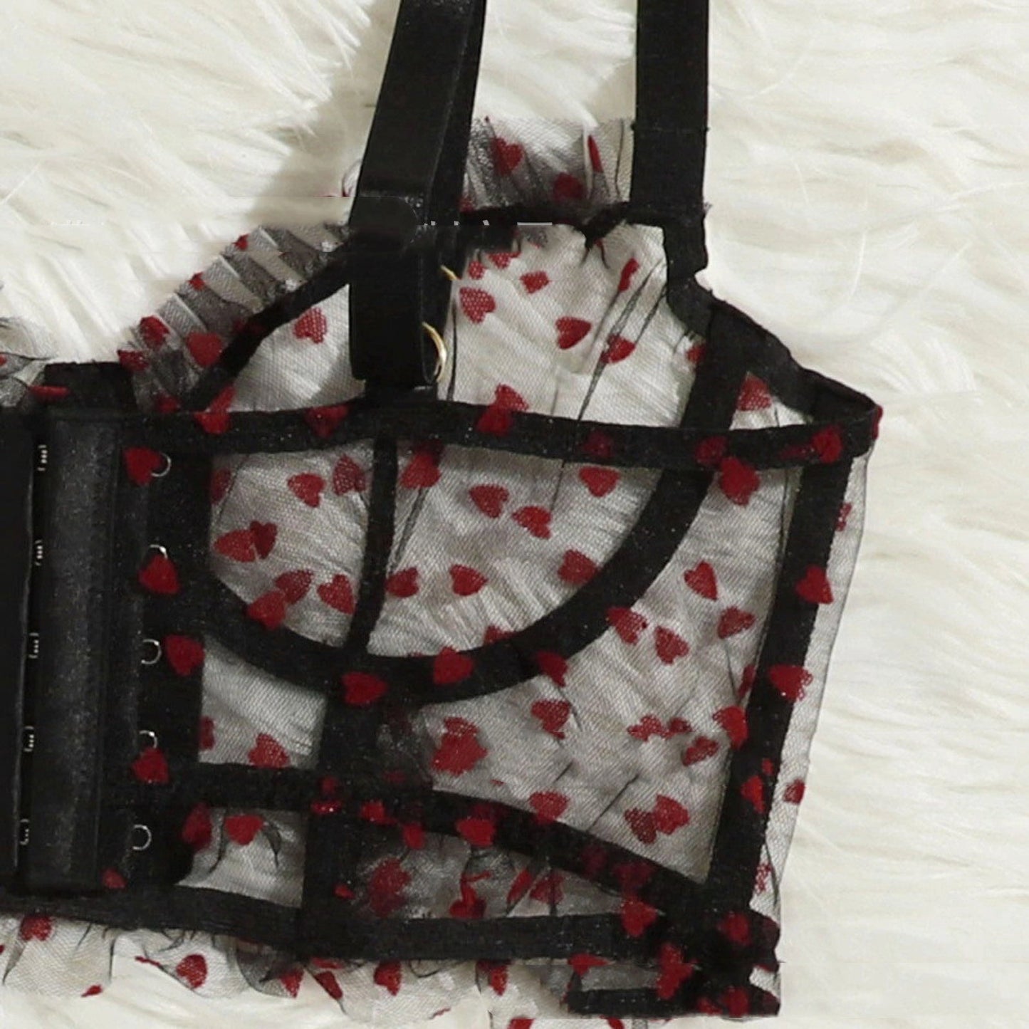 Jinglemuffin - The Nevermore Erotic Lingerie Set Sexy Mesh Lace Underwear – Unique Underwear for Women by Nevermore Lifestyle & Tech | L Black