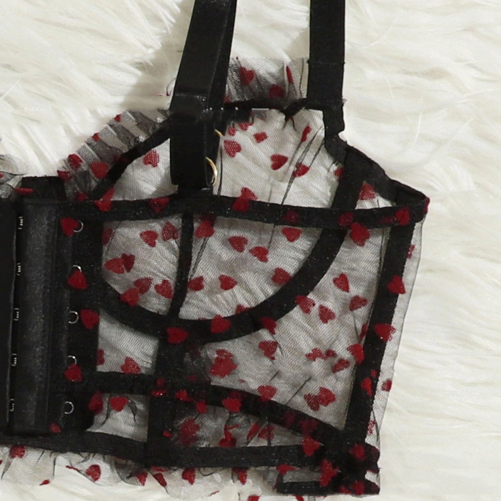 Jinglemuffin - The Nevermore Erotic Lingerie Set Sexy Mesh Lace Underwear – Unique Underwear for Women by Nevermore Lifestyle & Tech | L Black