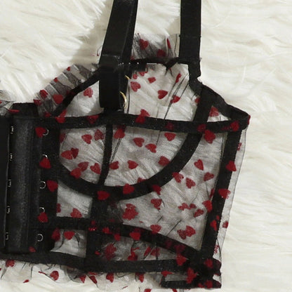 Jinglemuffin - The Nevermore Erotic Lingerie Set Sexy Mesh Lace Underwear – Unique Underwear for Women by Nevermore Lifestyle & Tech | L Black