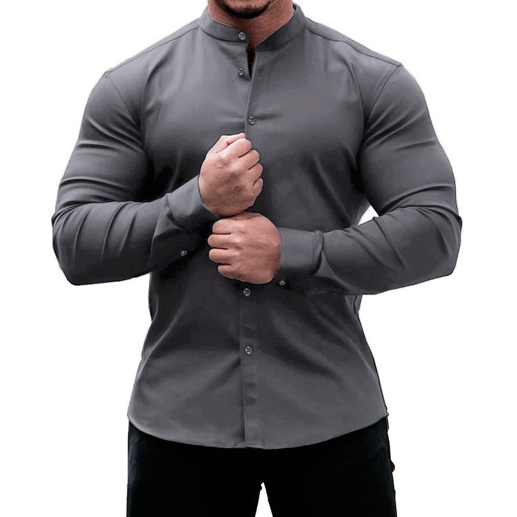 Jock Kacy - The Nevermore Men`s Solid Color Shirt – Unique Men's Fashion by Nevermore Lifestyle & Tech | 2XL Dark Gray