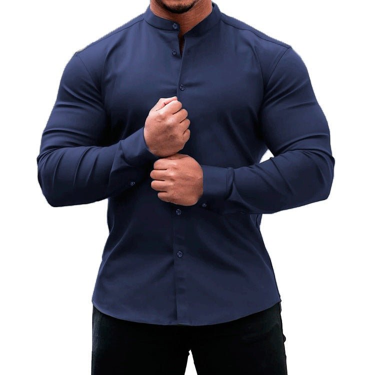 Jock Kacy - The Nevermore Men`s Solid Color Shirt – Unique Men's Fashion by Nevermore Lifestyle & Tech | 2XL Navy Blue