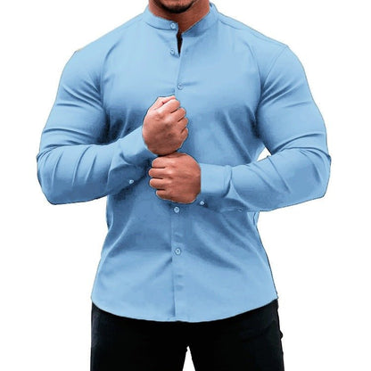 Jock Kacy - The Nevermore Men`s Solid Color Shirt – Unique Men's Fashion by Nevermore Lifestyle & Tech | 2XL Sky Blue