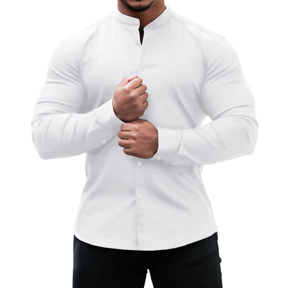 Jock Kacy - The Nevermore Men`s Solid Color Shirt – Unique Men's Fashion by Nevermore Lifestyle & Tech | 2XL White
