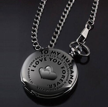 Johnny Dickenson - The Nevermore Steampunk Pocket Watch for Men Stainless steel – Unique Steampunk Accessories by Nevermore Lifestyle & Tech | Black