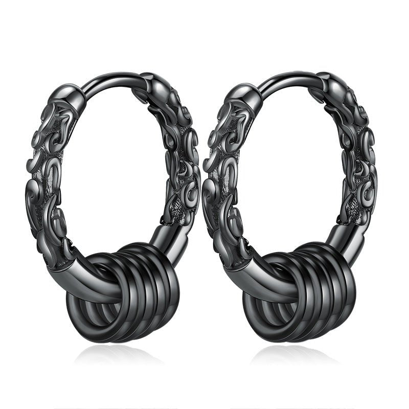 Jonas Darken - The Nevermore Gothic Earrings Sterling Silver Ear Studs for Men and Women – Unique Gothic Jewelry by Nevermore Lifestyle & Tech | A pair Black