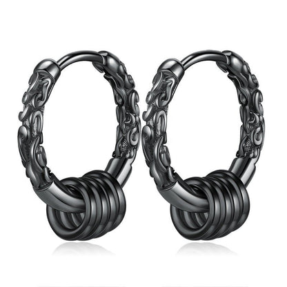 Jonas Darken - The Nevermore Gothic Earrings Sterling Silver Ear Studs for Men and Women – Unique Gothic Jewelry by Nevermore Lifestyle & Tech | A pair Black