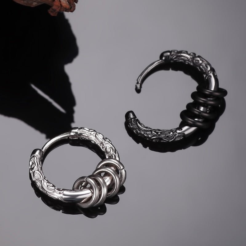 Jonas Darken - The Nevermore Gothic Earrings Sterling Silver Ear Studs for Men and Women – Unique Gothic Jewelry by Nevermore Lifestyle & Tech | A pair Black
