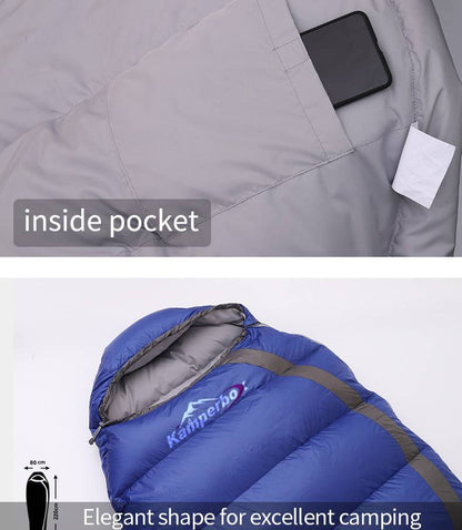 Kamperbox Sleeping Bag Winter Low-temperature Down Sleeping Bag Camping