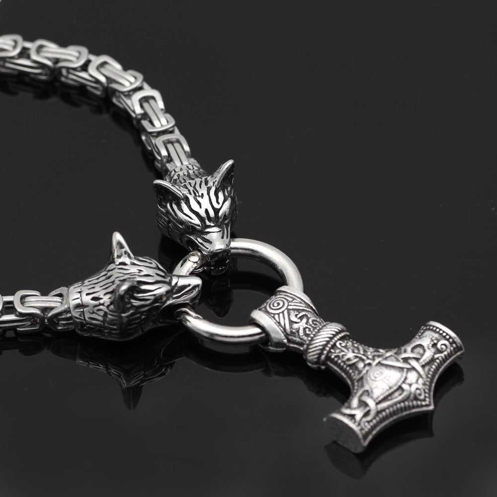 Kerr Thor's Hammer - Viking Pendant Necklace by The Nevermore – Unique Gothic Jewelry by Nevermore Lifestyle & Tech | 50cm Silver