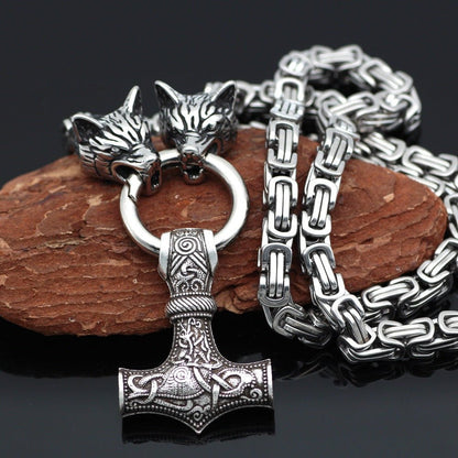 Kerr Thor's Hammer - Viking Pendant Necklace by The Nevermore – Unique Gothic Jewelry by Nevermore Lifestyle & Tech | 50cm Silver