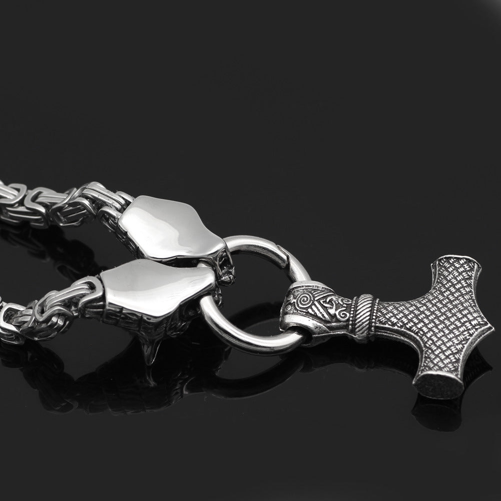 Kerr Thor's Hammer - Viking Pendant Necklace by The Nevermore – Unique Gothic Jewelry by Nevermore Lifestyle & Tech | 50cm Silver