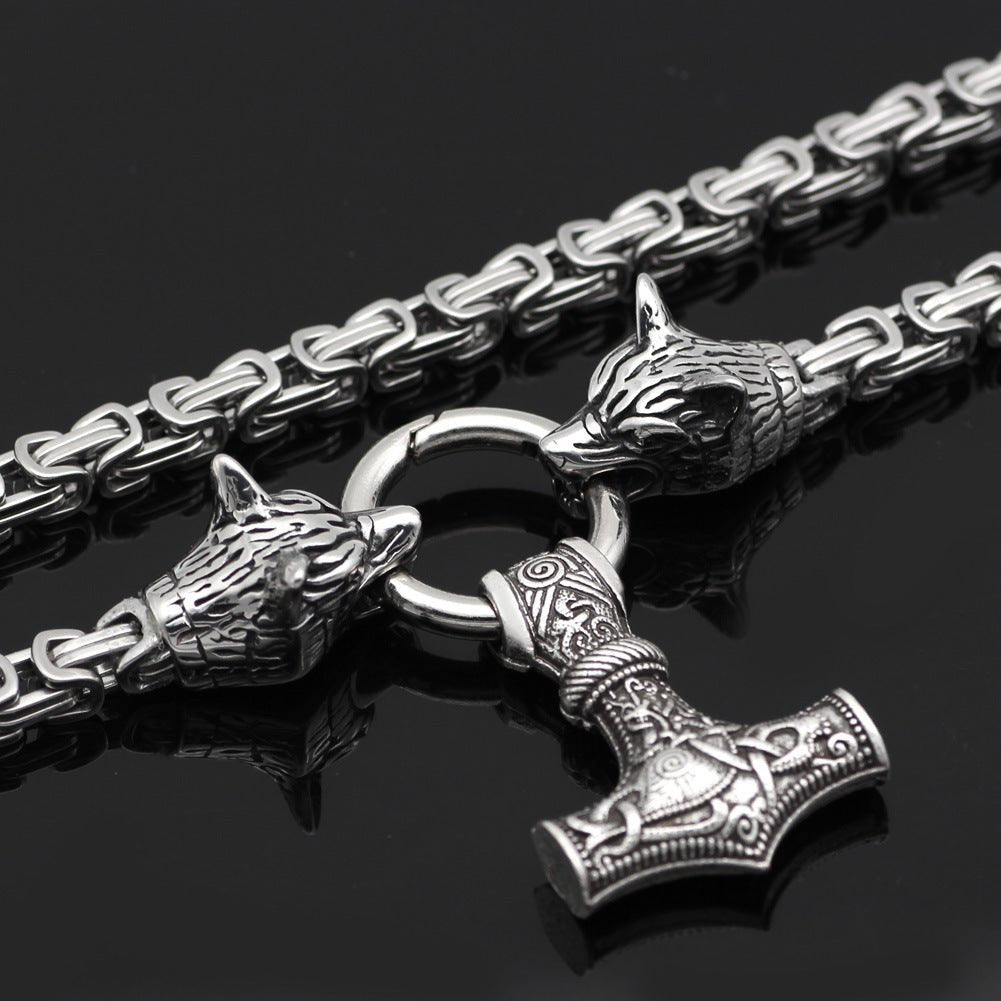 Kerr Thor's Hammer - Viking Pendant Necklace by The Nevermore – Unique Gothic Jewelry by Nevermore Lifestyle & Tech | 50cm Silver