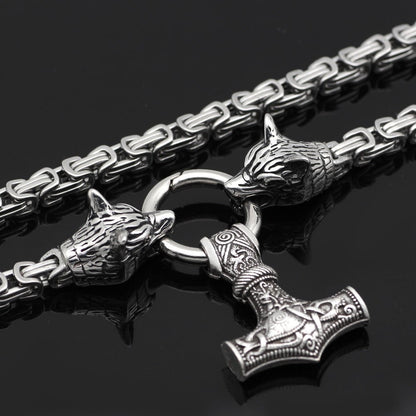 Kerr Thor's Hammer - Viking Pendant Necklace by The Nevermore – Unique Gothic Jewelry by Nevermore Lifestyle & Tech | 50cm Silver