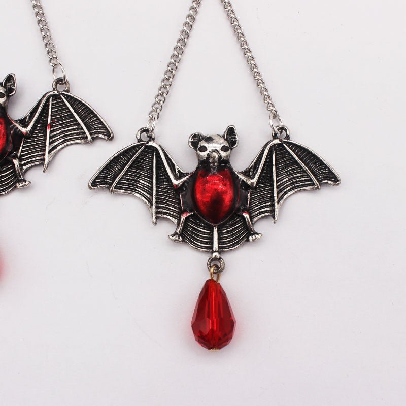 Kieran Haze Blood - sucking Bat - The Nevermore Gothic Earrings – Unique Gothic Jewelry by Nevermore Lifestyle & Tech | Silver