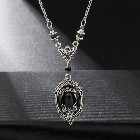 Kieran Quinn - Black Gem Gothic Pendant by The Nevermore – Unique Gothic Jewelry by Nevermore Lifestyle & Tech | Black